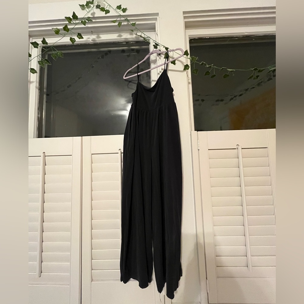 Urban Outfitters Charcoal gray wide leg jumpsuit with pockets! Size medium.